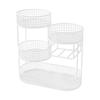1Pc Varnished Metal Cosmetic Organizer Lightweight No-Installation Makeup Storage Rack Modern Vanity Countertop Shelf