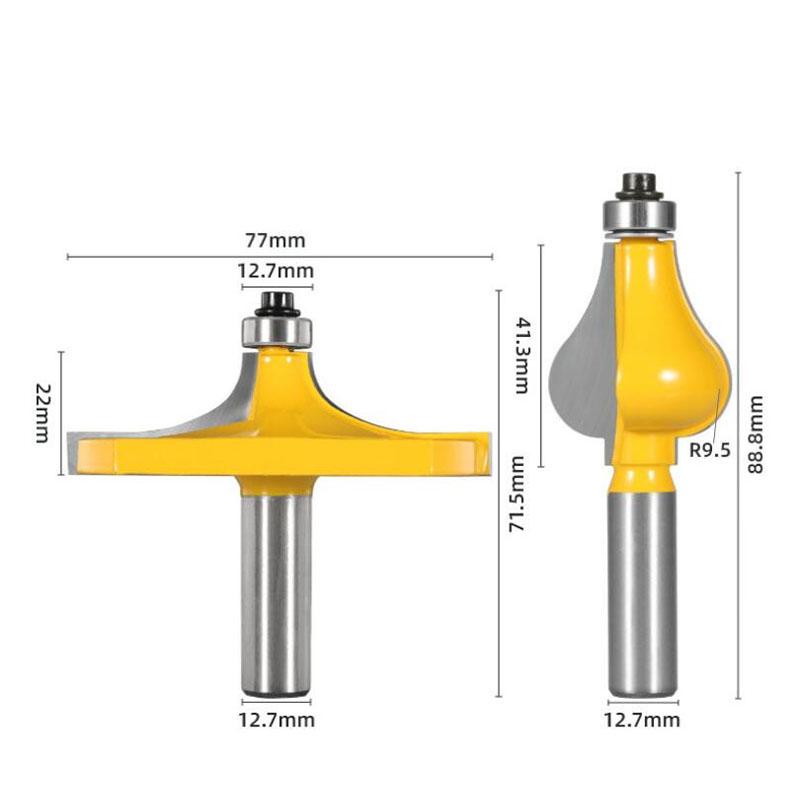 Set de biți de frezat cu balustradă de cuțit standard/flaut 2 buc. Unelte de tăiere pentru prelucrarea lemnului 8mm 12mm 1/2 inch tijă