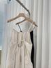 Elegant 3D Embroidered Ramie Suspender Dress - New Chinese Style
