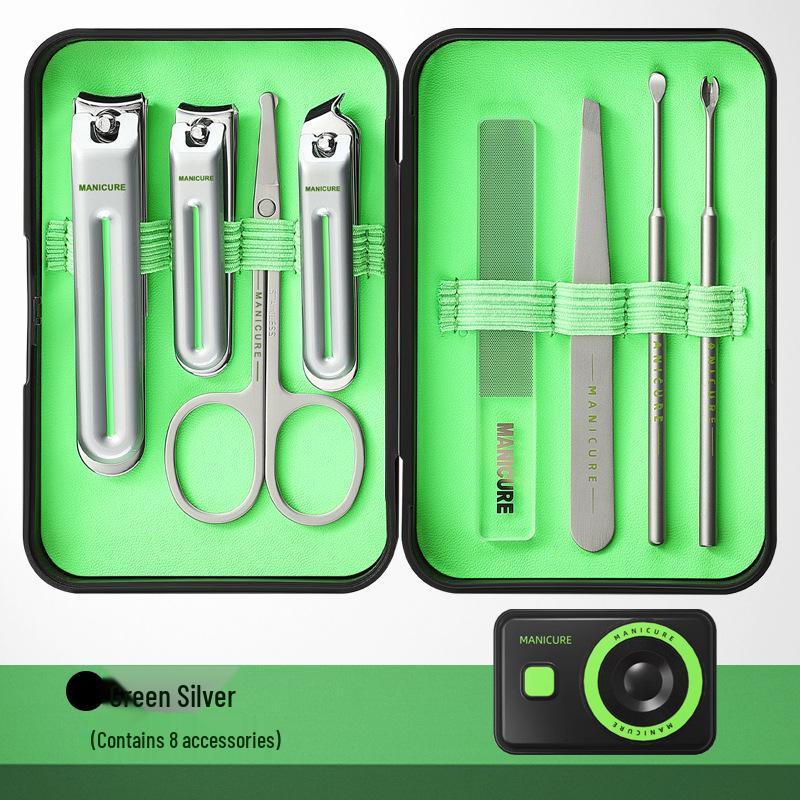 Premium Nail Care Set: High-Quality Nail Clippers, Manicure Scissors, Cuticle Scissors, Angled Clippers.