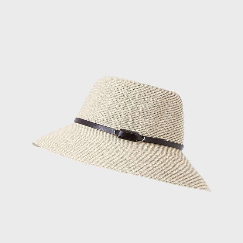Straw Hat Women's Folding Breathable Fisherman Hat Large Brim Sun Hat