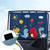 Magnetic Car Side Window Sunshade Curtains Sun Shade Adjustable Animal Pattern Blinds Cover Car Styling Auto Windows Sun V isor