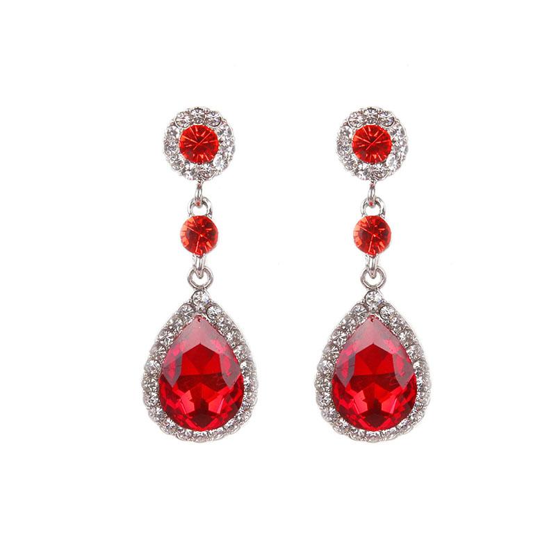 

Crystal Long Hanging Earrings for Women Water Drop Full Rhinestone Dangle Earrings boucle oreille femme Fashion Ear Jewelry