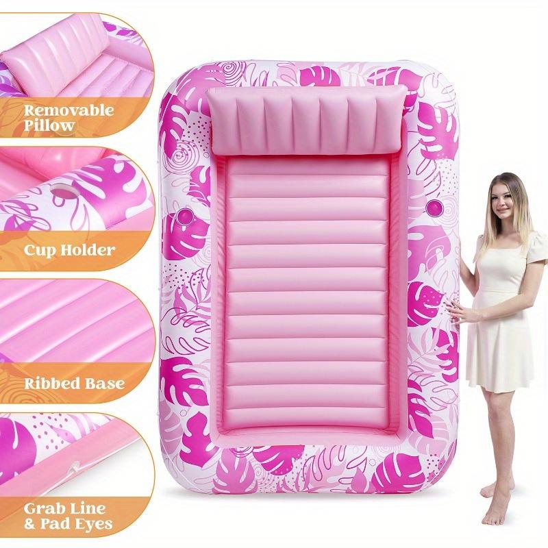 JOYFY Inflatable Tanning Pool Lounger Float 85" x 57" Extra Large Pool Floats for Adult Summer Water Party Gifts