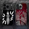 Anime M-Makima Phone Case For iPhone 17,16,15,14,13,12,11,Pro,XS,Max,Plus,Mini,SE4,E Black Matte Shockproof Cover