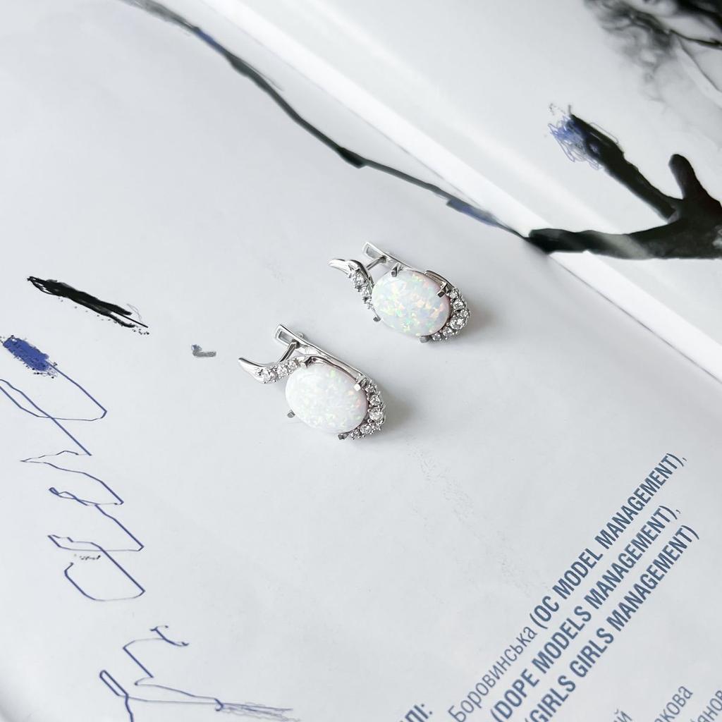 Orecchini in argento con opale 4,323 ct (2151890)