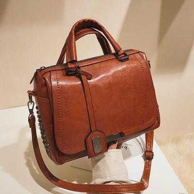 Vintage Rivet τσάντες PU Δερμάτινες γυναικείες τσάντες ώμου χιαστί Designer Πολυτελής τσάντα Boston Messenger μεγάλης χωρητικότητας