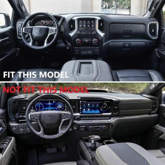 For Chevrolet Silverado Carbon Fiber Car 4-Door Handle Bowl Panel Cover Trim
