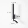 Modern Wall Sconce Indoor Wall Light with Switch Retractable Rotatable Wall Lamp Up Down Lighting Eye Care for Living Room Bedroom Hallway Reading