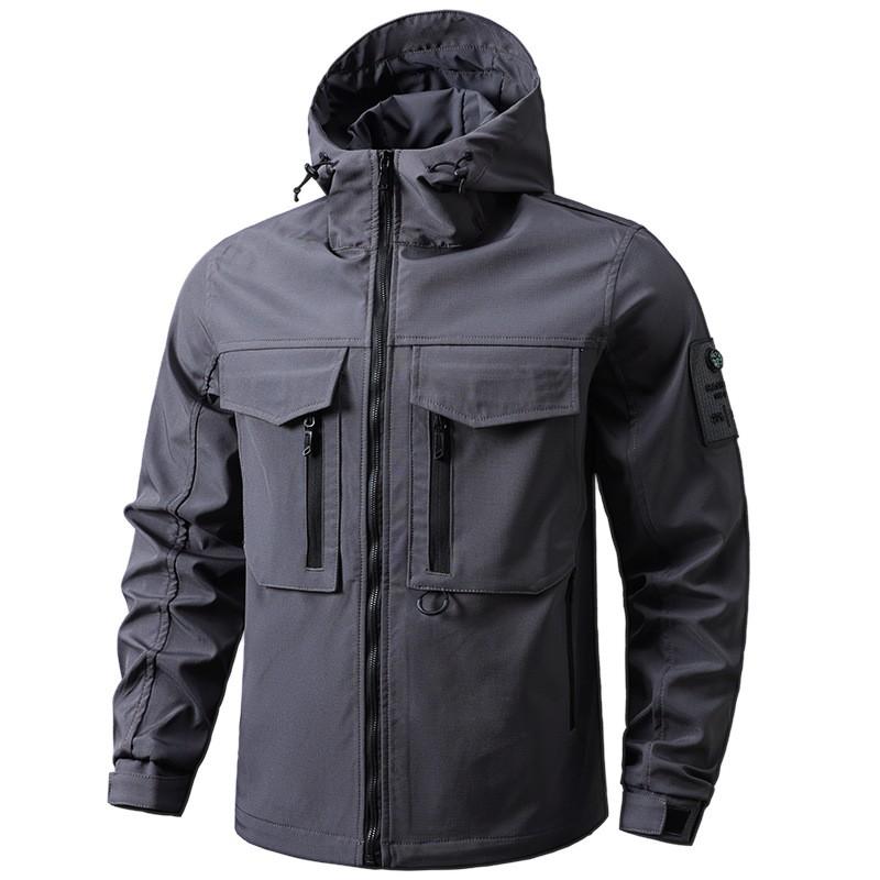 Mens Outdoor Tactical Hiking Jacket Pants Set Waterproof Breathable Durable Camo Workwear Camping Trekking