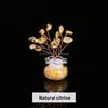 Jingde Jewelry Natural Crystal Money Tree Citrine Rose Quartz Ornament