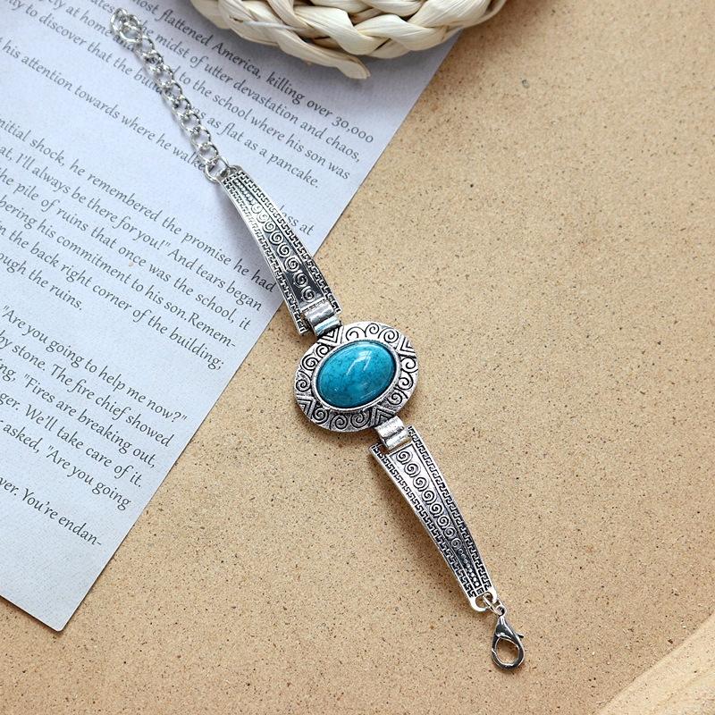 

Retro niche colored stone bracelet female bohemian personality vacation temperament bracelet versatile simple bracelet