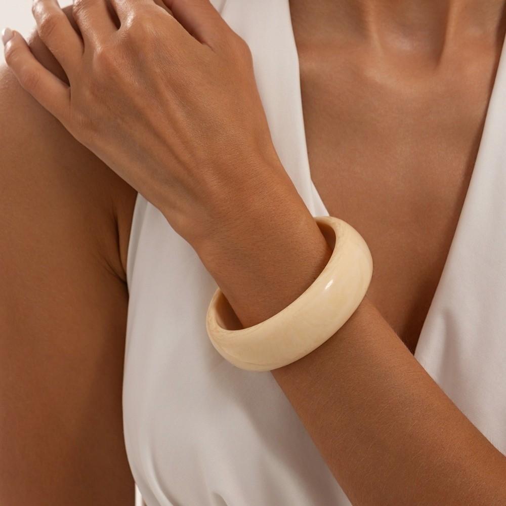 Round Shape Bangle Bracelet Resin Wrist Ornament New Wrist Band Gift Pick