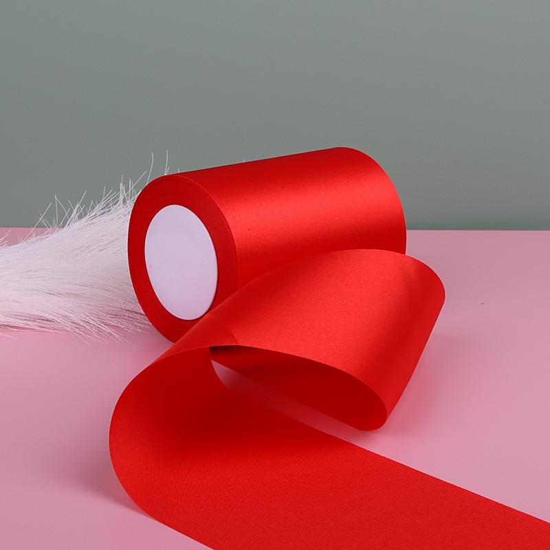 10cm Wide 22 Meters/Roll Champagne Satin Ribbon Polyester Ribbon for Wedding Chair/Car/Party Decoration Hand Sewing DIY