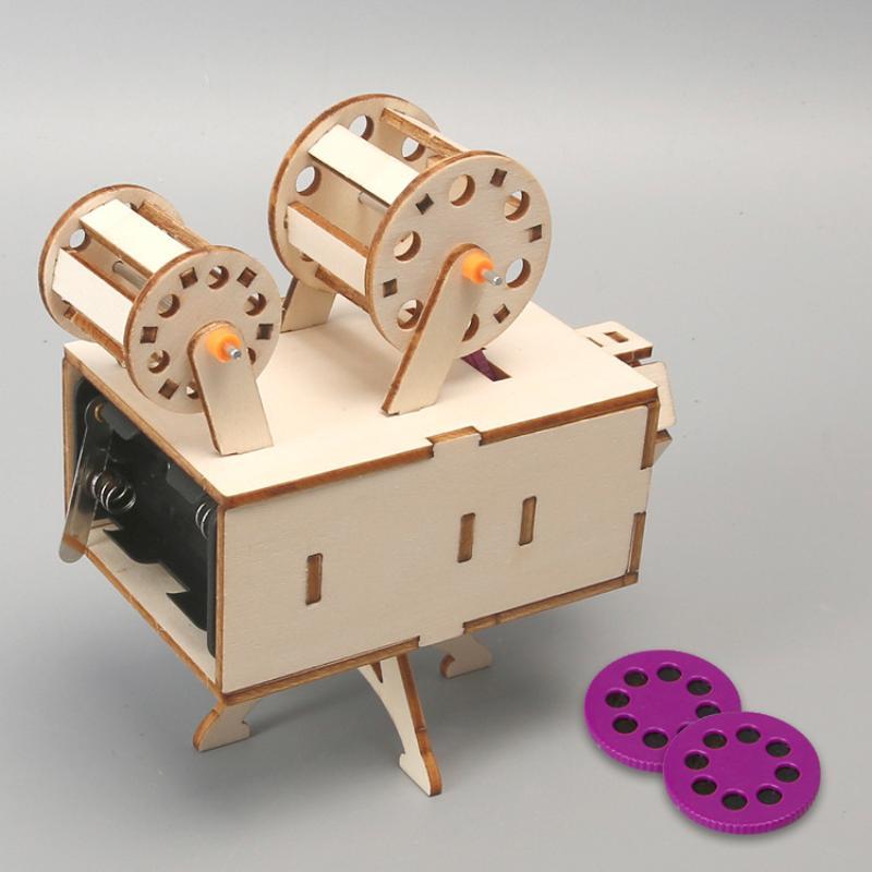 Wooden DIY Film Projector Science Experiment Kit STEM Physics Model for Teens Creative Educational Hobby Toys