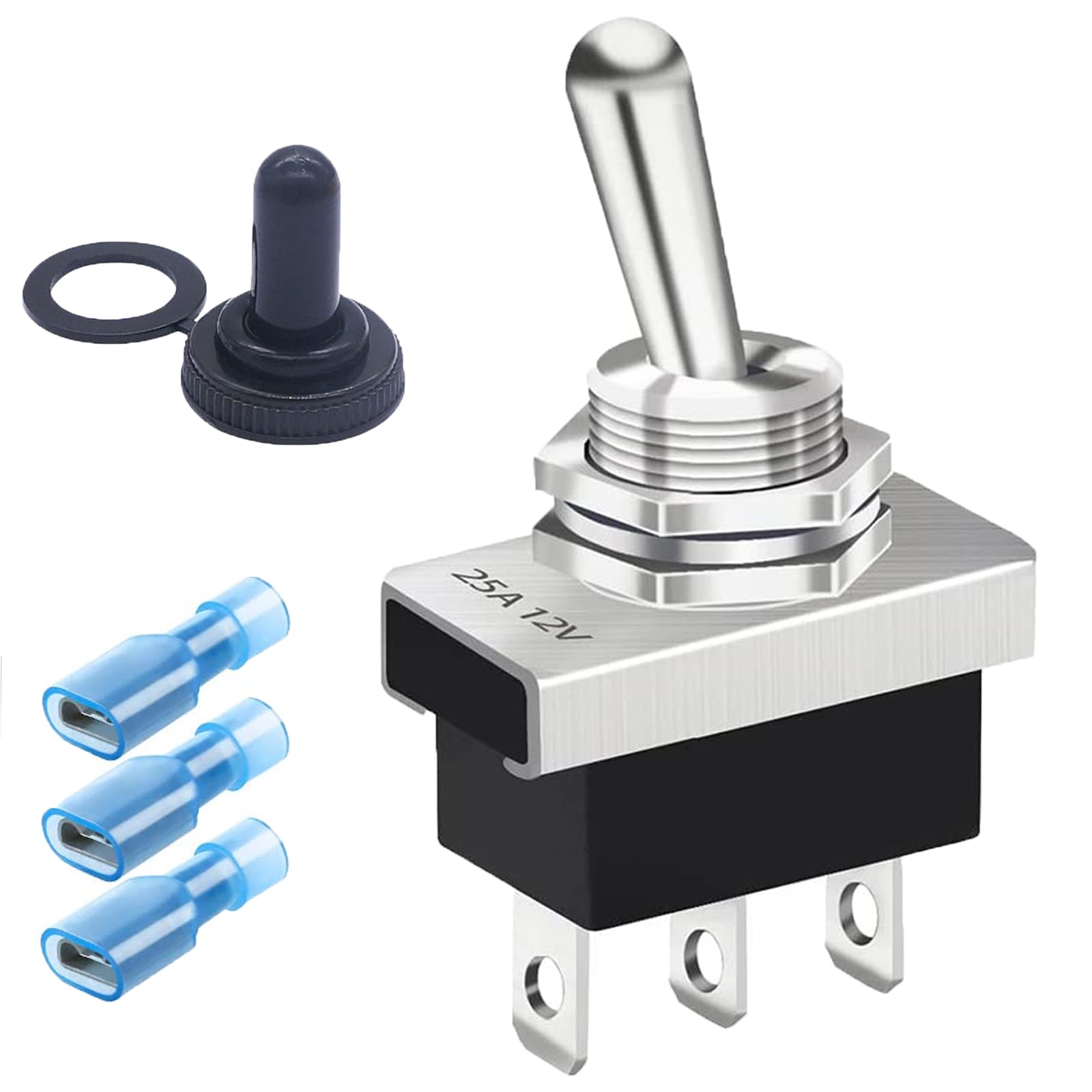 Ginhkok 1PCS Metal On/Off Toggle Switch Car Toggle Switch 25A ON/OFF SPDT 3 Pin