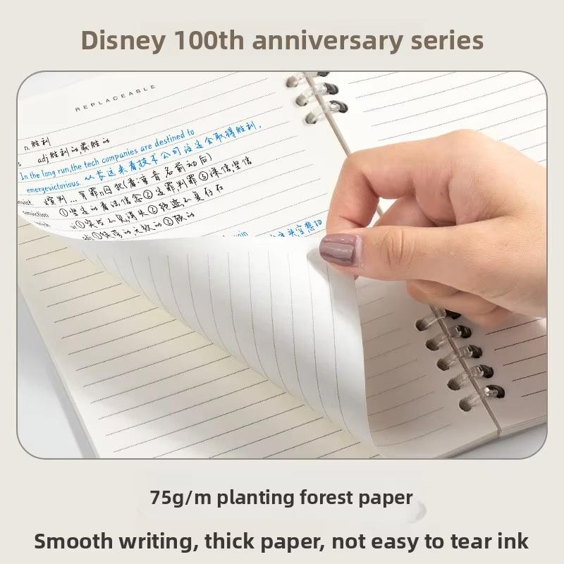 MINISO Cartoon Loose Leaf Notebook with Detachable Shell A5 Large Capacity Loose Leaf Clip Coil Notebook