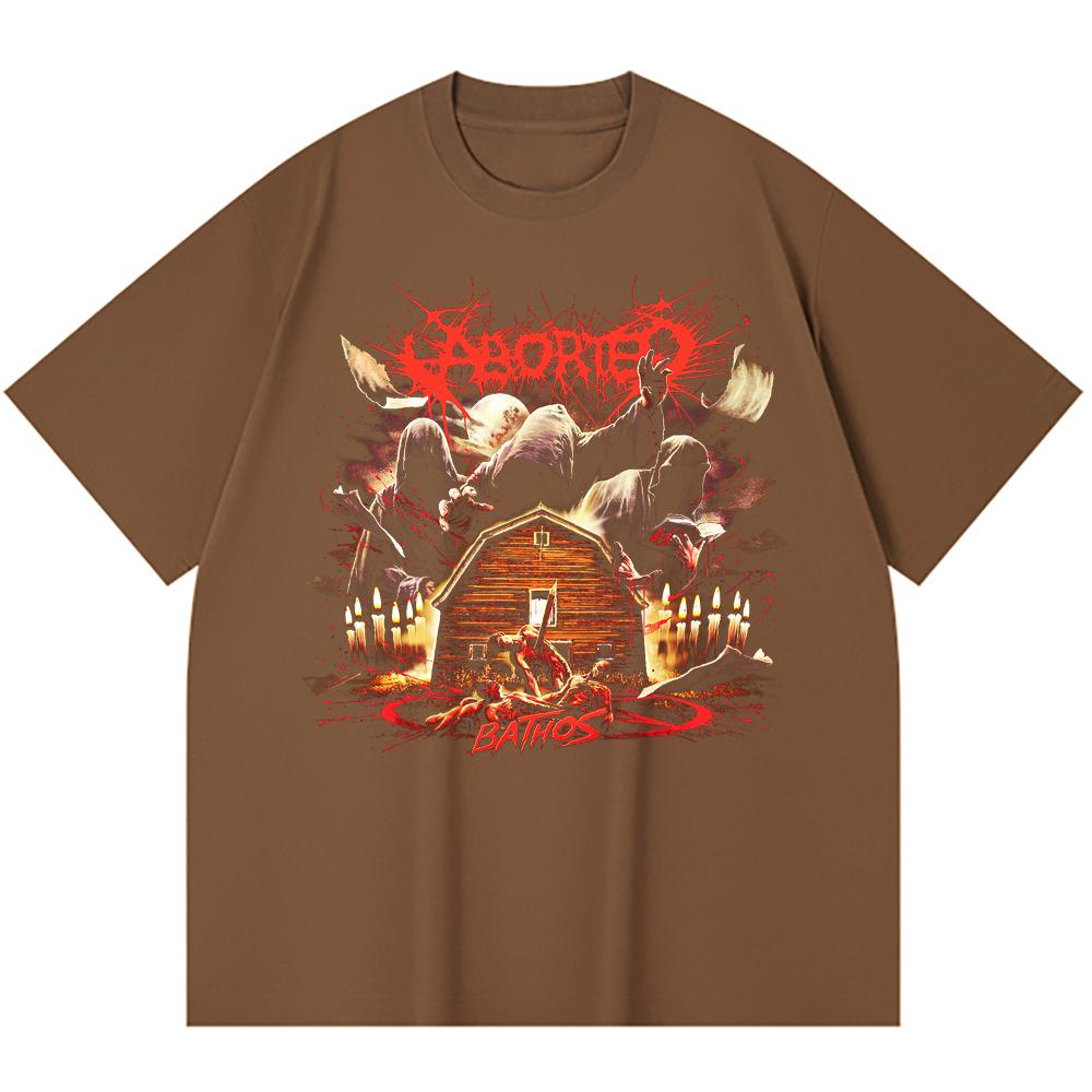 230 Gsm %100 Pamuk Heavy Metal Tişört Rock Grubu Popüler Müzik Baskılı Unisex Ağır Pamuk Tişört