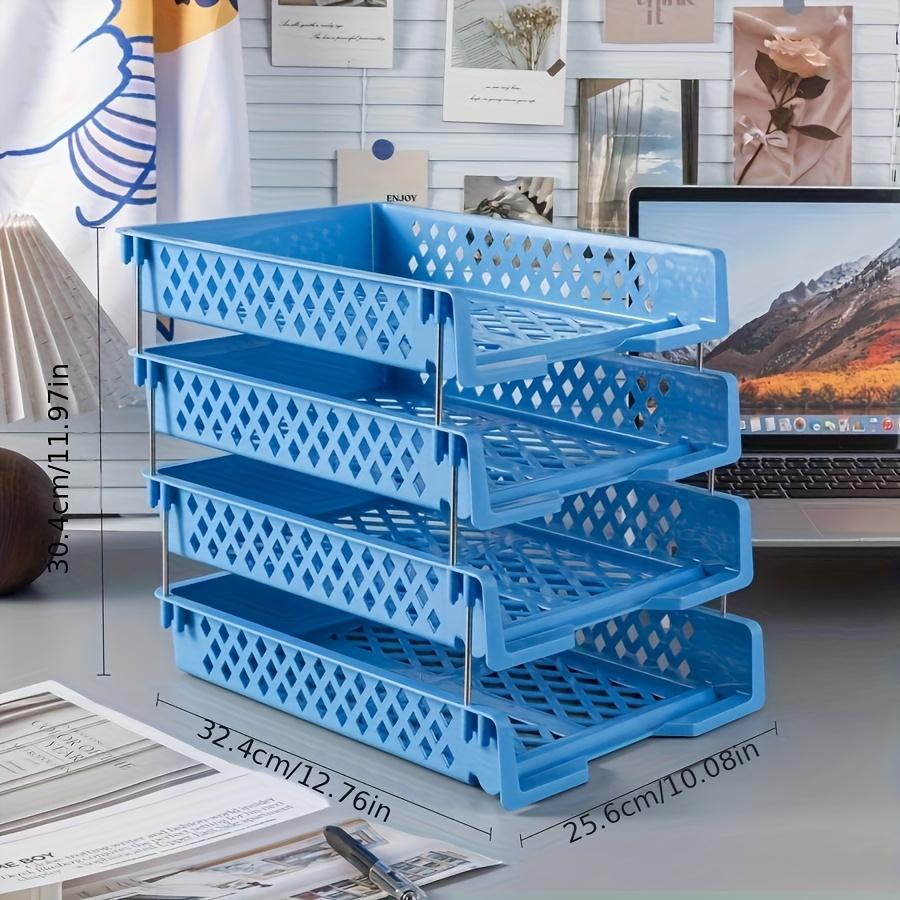 Office Desktop Bookshelf Storage Box for A4 Documents, Multi-layer File Frame Organizer and Classification File Rack
