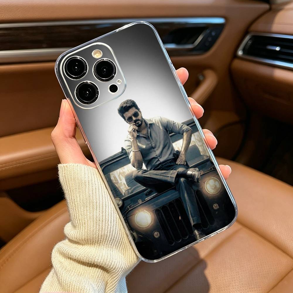 Thalapathy Vijay India Phone Case For iPhone17,16,15,14,13,12,Pro Max,16/15/14 Plus XS Soft Silicone Transparent Cover