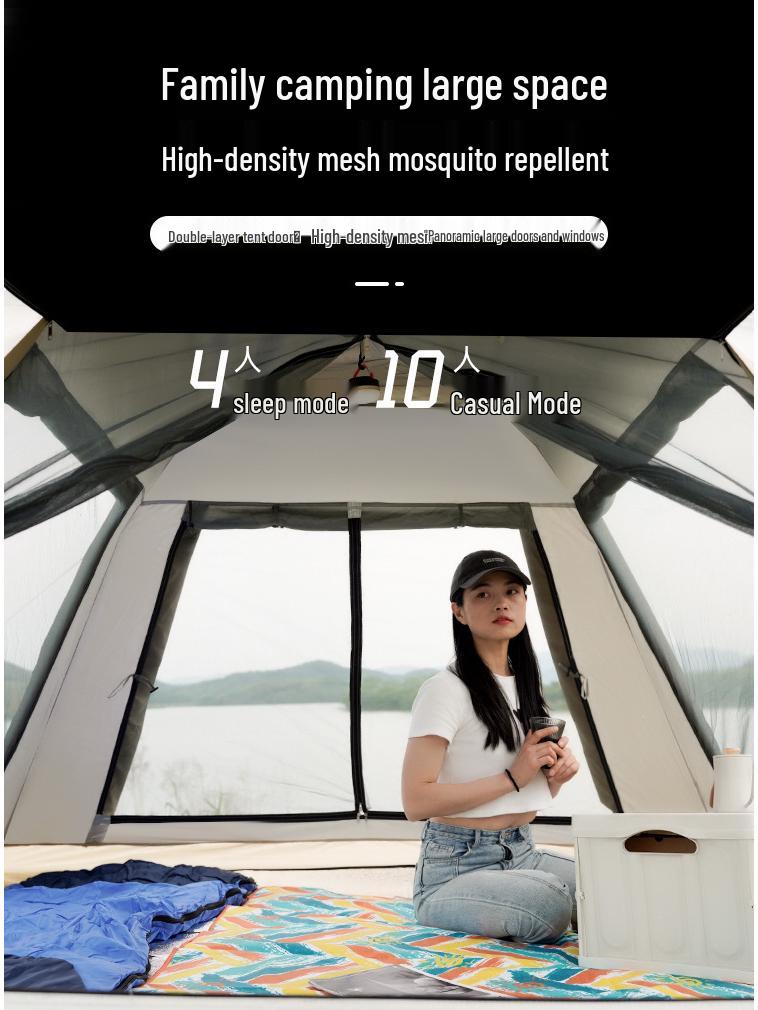Quick-Open Anti-Storm Camping Tent with Sun Protection