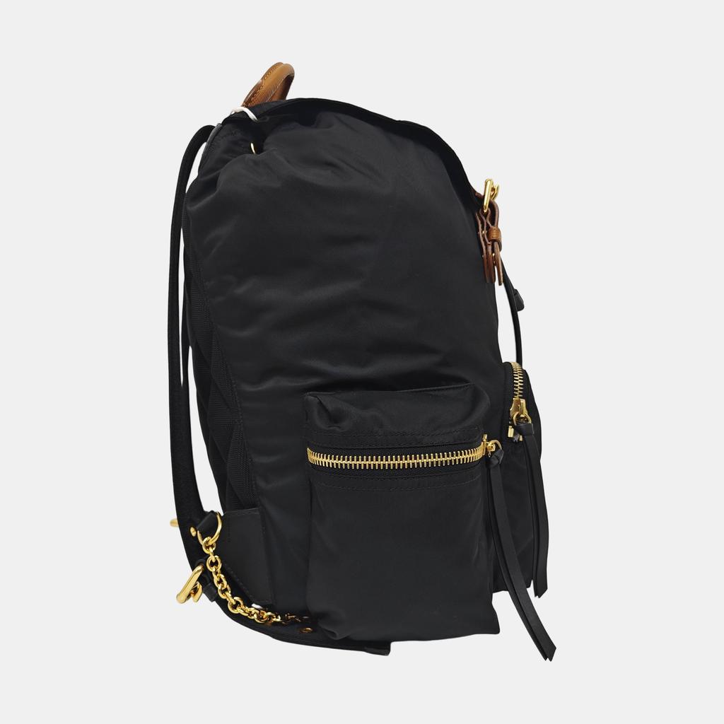 [Pre-Owned] The Rucksack Series Nylon And Leather Backpack Large - Very Good #1DN2X7S