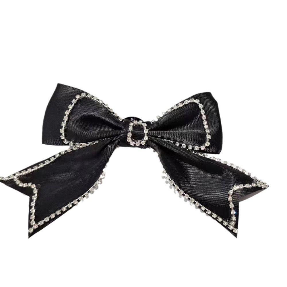 Rhinestone Bow Patch Ribbon Cloth Applique Clothes Accessory Cloth Patch  Women