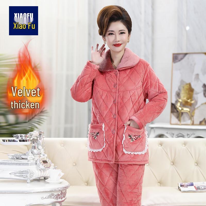 

Женский плюшевый зимний пижамный комплект Xiaofu 2XL (120-135 lbs)