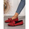 Women's Pointed Toe Flying Woven Loafers, Bow Decor Slim Fit Flat Shoes, Casual Slip On Daily Ladies Single Shoes
