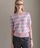 LUSIDA Jacquard Striped Short Sleeve Knit_3 Colors
