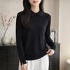 Long-sleeved Wool Knitted Sweater, Suitable for Spring and Autumn, Women's Pullover Outerwear with A Turned-up Collar