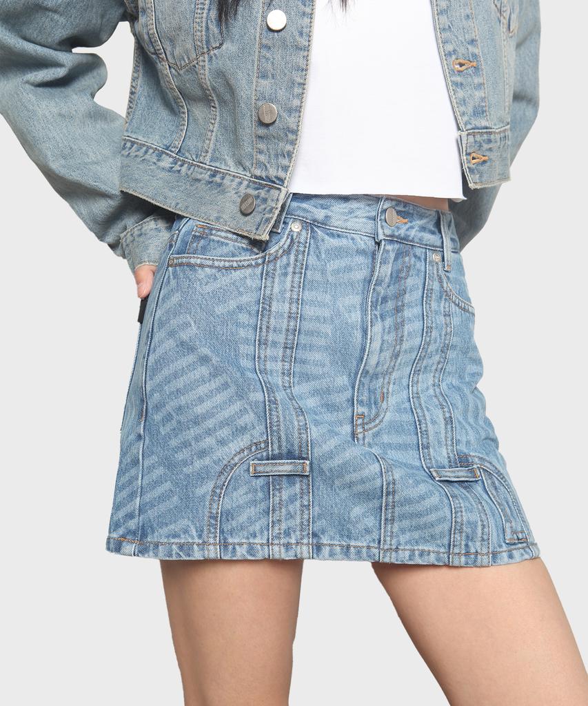 Pillogeulaem Character Patch Mini Skirt