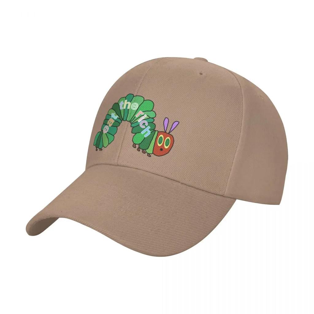 Nuova T-shirt Classica Eat The Rich Bruco Affamato Cappellino da Baseball Cappello da Tè Borsa da Spiaggia cappellino da Donna di lusso alla moda Ragazzo da Donna