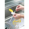 Mameita Brush, White, Approx. 24.7 X 1.5 X 0.6 Cm, Straw Brush Cleaner, Long Type, Ultra-Fine Nylon, Flexible, Made In Japan, KB-821