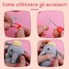DIY Elephant Crochet Kit with Knitting Yarn Needles Plush Doll Easy