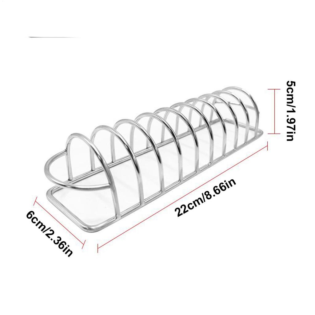 Grilled Rib Rack Can Support 9 Rows Of Ribs Air Fryer Stainless Steel Barbecue Grill Rack Non-stick Cooking Tool For Air Fryer