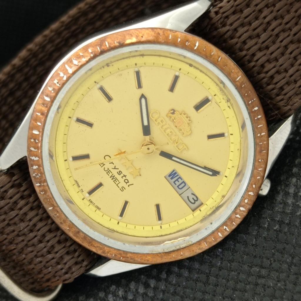 

Б/у ORIENT CRYSTAL AUTO 46941 JAPAN MENS WATCH a310622-1 Sku588b-a310622