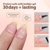 Gels Nails Tips,French Tip Press On Nail 14 Sizes 3 in 1 X Coat Tips with Pre-applied Tip Primer & Base Coat Cover