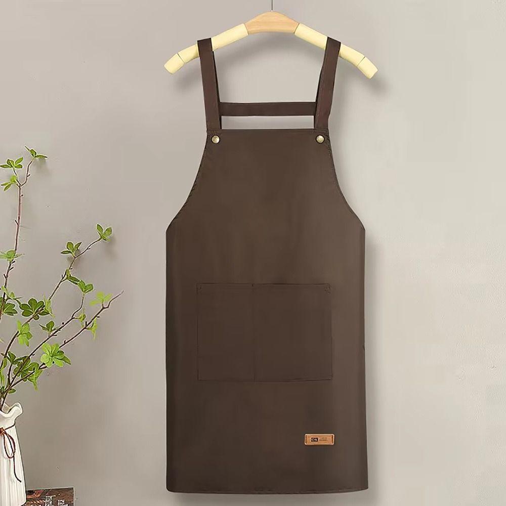 1Pcs with Pockets Kitchen Cooking Apron Waterproof Work Uniform  for Hotel Resturant Coffee Shop