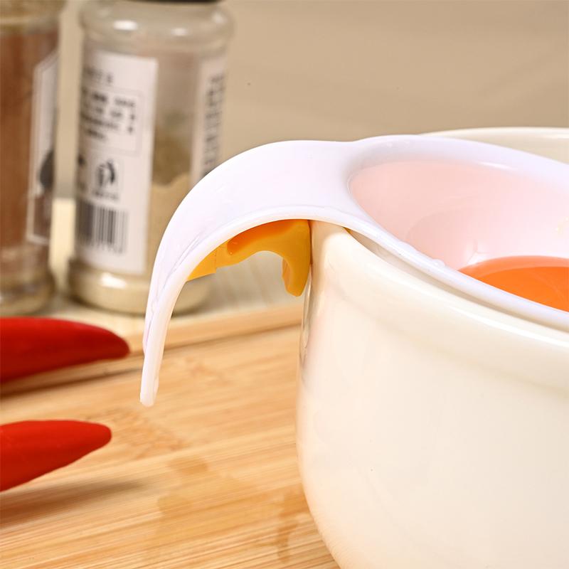 Egg Yolk Separator,Egg White Separator with Bowl Edge Silicone Buckle for Kitchen Tool, Manual Egg Liquid Filter for Baking