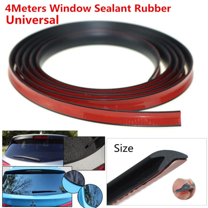 

4Meter V Type Black Car Suv Rear Window Glass Trim Fillers Sealed Strip Weatherstrip