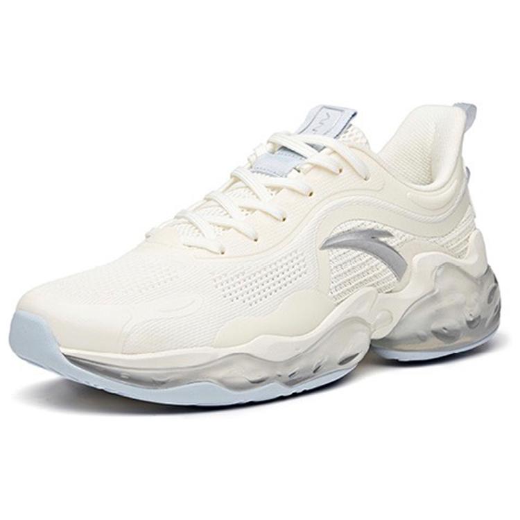 Anta Slip Resistant Abrasion Resistant Low Top Running Shoes Men's Ivory White 112035501-1