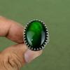 Green Fire Labradorite Ring 925 Sterling Silver Ring Statement Jewelry Gemstone Ring For Gift Handmade Silver Jewelry Available In Ring Size