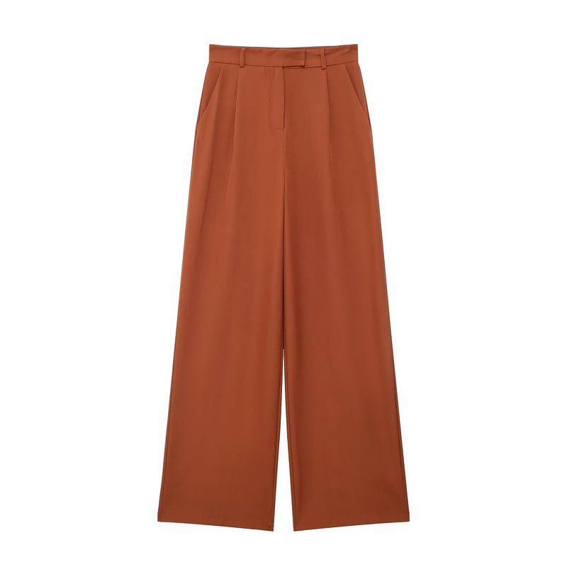 Autumn Straight-leg Professional Black High Waist Loose Pants