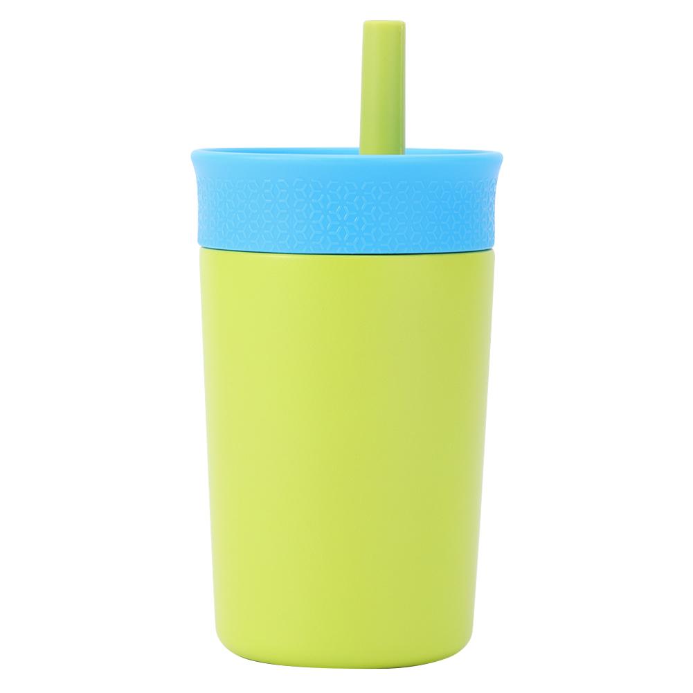 

12oz Insulated Water Bottle with Straw Double Thermal Mug Stainless Steel Double-Layer Insulated Cup for Cold Hot Beverages 12oz зелёный