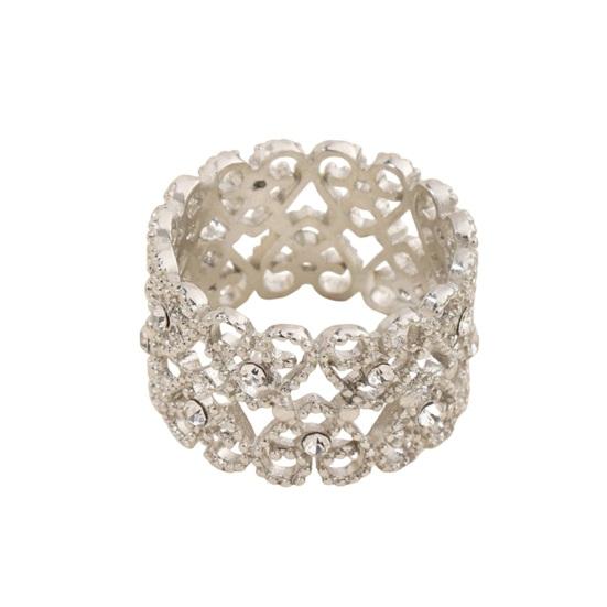 Silk Scarf Ring Clip for Women Metal Round Circle Clip Buckle Rhinestone Love Clothing