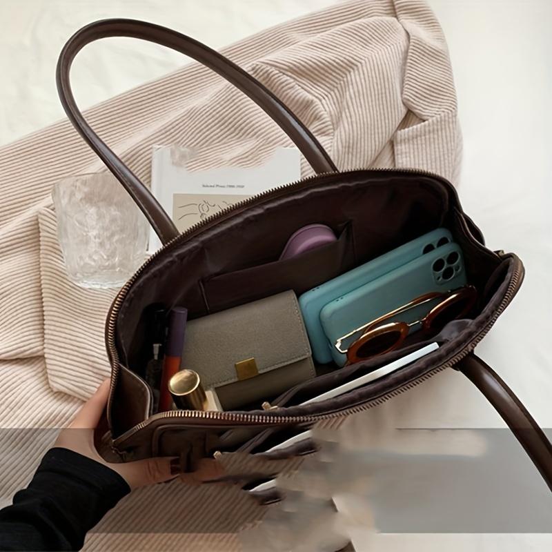 Vintage Solide Schultertasche Retro Niedrige Armhandtasche Handtasche Und Damenmode Baguette-Handtasche