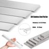 1Pcs 304 Stainlesss Steel Flat Bar,Length 500mm ,Brushed Finishing Trim Strips Sheet for DIY Craft Making