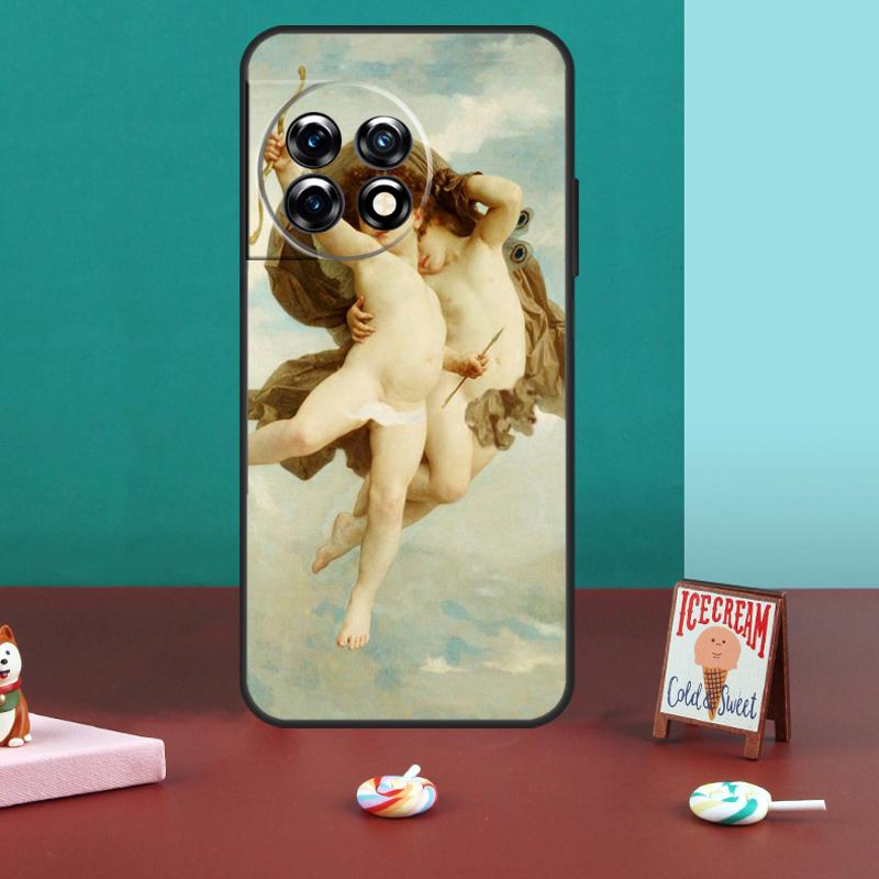 Angel Cupid Art Paint Case For OnePlus 13T 10T 8T 10R 12R 13R 15 13 12 11 10 9 Nord 5 CE 2 3 4 Lite N20 N30 Cover