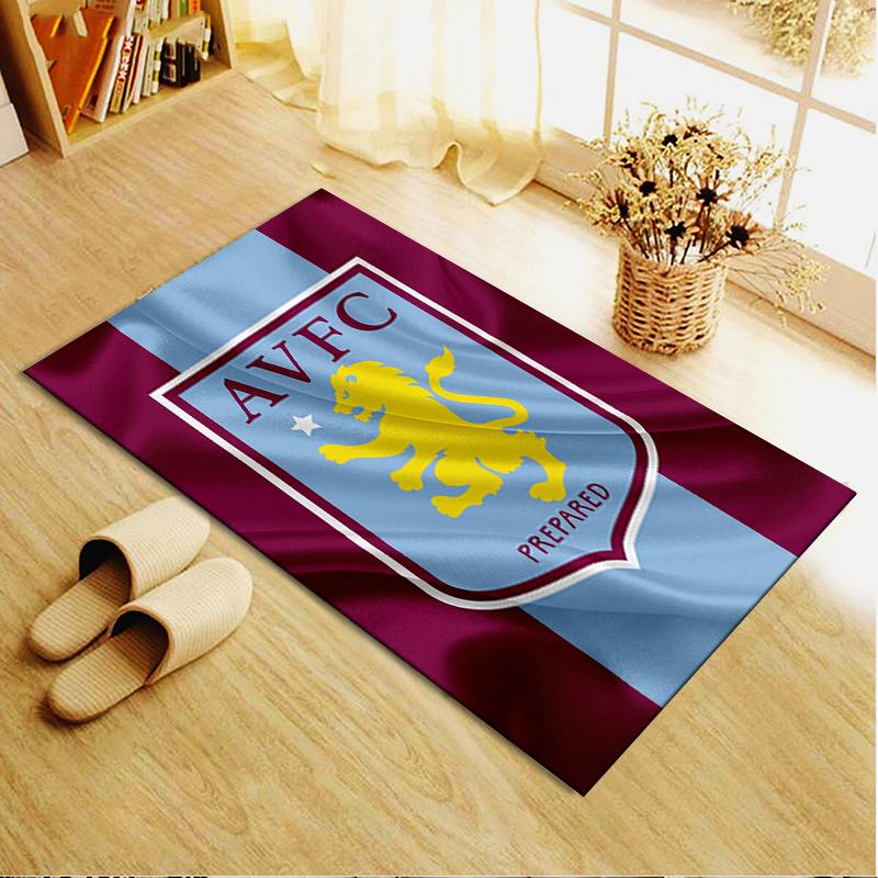 Tappeto Aston Villa per Soggiorno Camera da Letto Casa Decorazione Divano, Tappetino Antiscivolo per Giochi Bambini